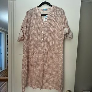 NWT J. McLaughlin Riviera Dress Taupe White Dorian